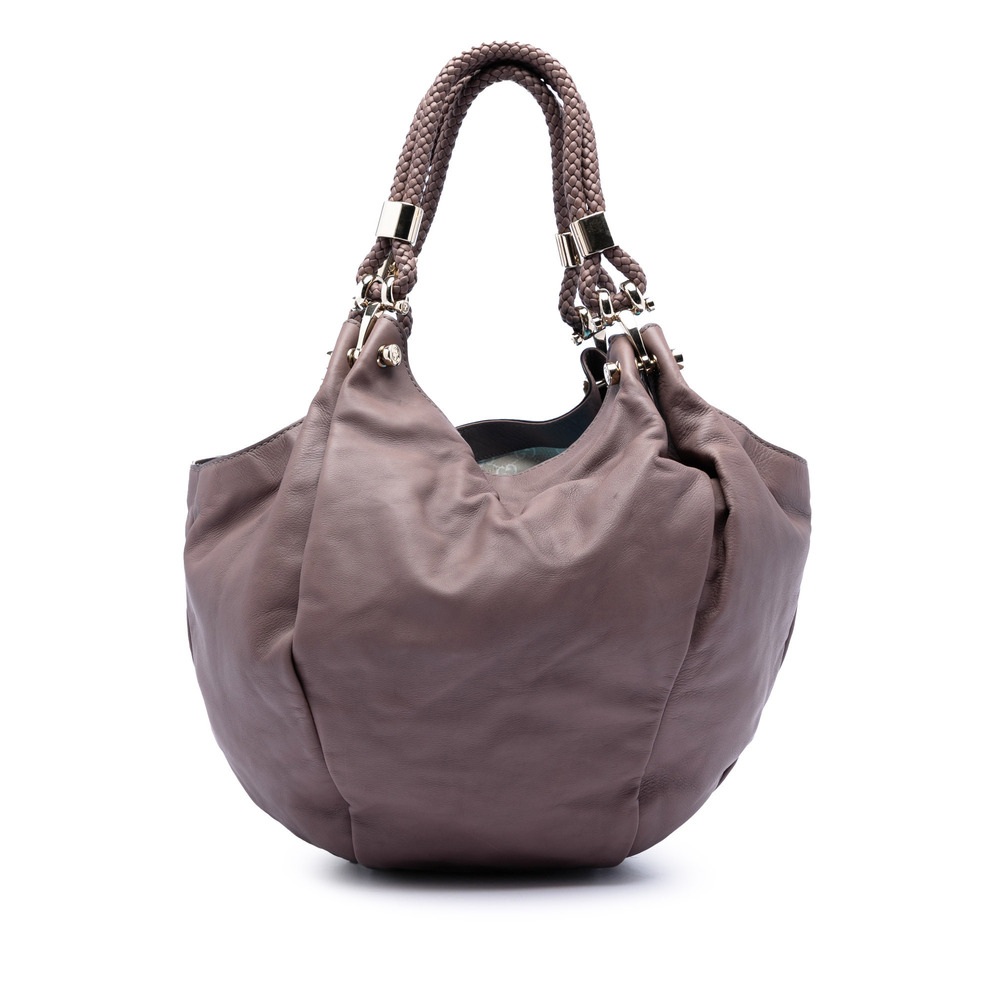 Pre-Loved Gucci Leather Braided Handle Hobo
